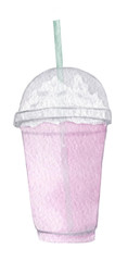 Watercolor milkshake