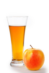 apple and fruit juice on the table