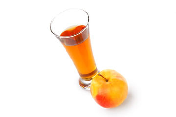 apple and fruit juice on the table