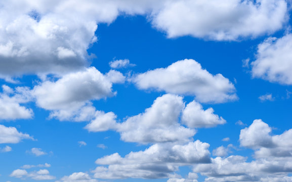 Blue Clear Cloudy Sky Atmosphere Background Clouds
