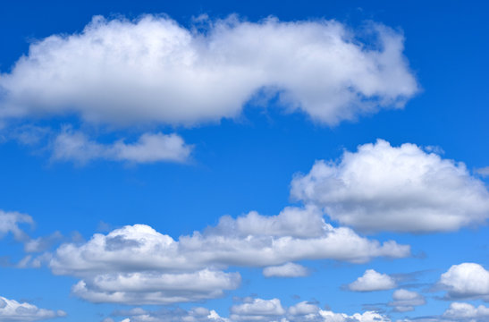 Blue Clear Cloudy Sky Atmosphere Background Clouds