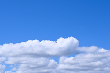 Naklejka na ściany i meble Blue Clear Cloudy Sky Atmosphere Background Clouds