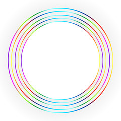 Abstract light vector background with circle of rainbow colors.