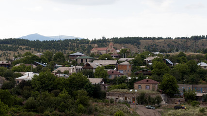Fototapeta na wymiar Panorama of Akhaltsikhe in Georgia