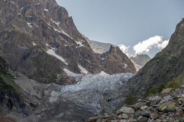Georgia, Svaneti, Chalaadi Glacier in the mountains