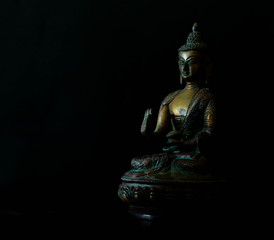 Antique Buddha metal statue