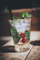 mojito cocktail on a white background