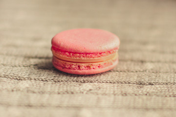 macaron, pastel color, dessert (natural macaroons). top copy space. food background