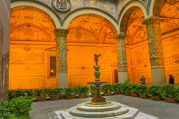 Verrocchio's Putto Fountain Palazzo Vecchio Florence Italy