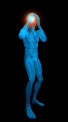 Obraz premium x ray 3d rendered skeletal medical illustration