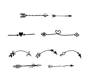 Tribal doodle hand drawn vector