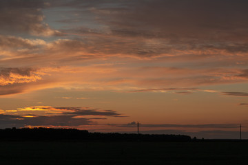 sunset over the city