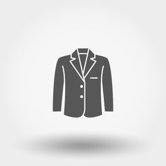 Jacket. Icon. Vector illustration. Silhouette. Flat design