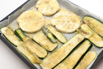 Zucchine in the oven