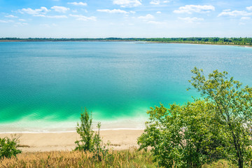 beautiful view of blue water and sky