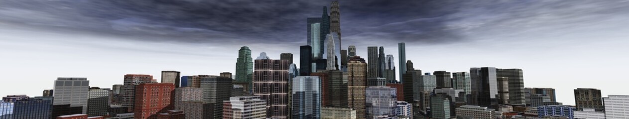 Fototapeta na wymiar Panorama of the modern city, city against the sky, skyscrapers panorama