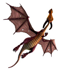 red dragon cartoon in a white background