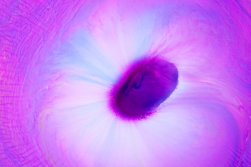 Abstract blue pink background view macro microbe frost cells virus paint acrylic underwater...