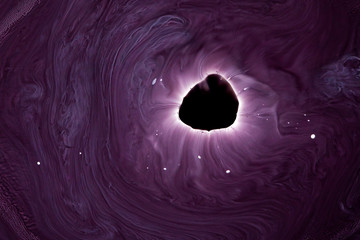 Abstract night deep purple background black light acrylic paint unknown object space underwater...