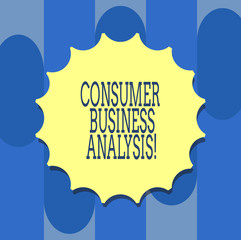 Handwriting text writing Consumer Business Analysis. Concept meaning collect information on the target market s is needs Blank Seal with Shadow for Label Emblem Monogram Stamp Symbol Best Quality
