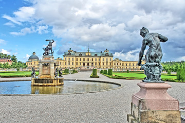Fototapeta na wymiar The Drottningholm Palace - private residence of the Swedish royal family.