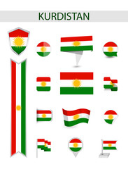 Kurdistan Flat Flag Collection