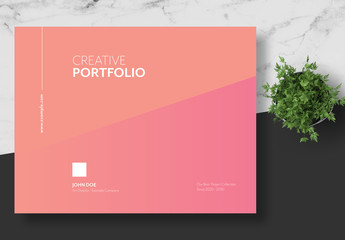 Creative Portfolio Layout with Peach Gradient Accents