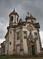 Fototapeta na wymiar Igreja de Nossa Senhora do Rosário em Ouro Preto MG