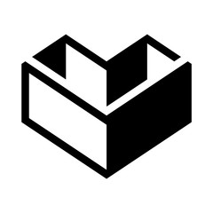 Abstract heart icon or Valentine's day sign designed for celebration.