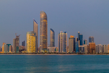 Fototapeta na wymiar Skyline of Abu Dhabi, United Arab Emirates