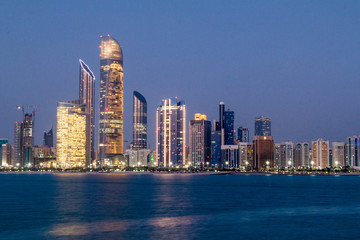 Fototapeta na wymiar Skyline of Abu Dhabi, United Arab Emirates