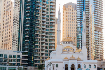 Mohammed Bin Ahmed Almulla Mosque in Dubai Marina, UAE