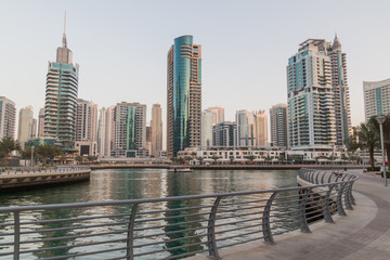 Fototapeta na wymiar High rise buildings of Dubai Marina, UAE