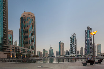 Fototapeta na wymiar High rise buildings of Dubai Marina, UAE