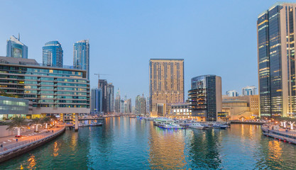 Obraz premium Panorama of Dubai Marina, UAE
