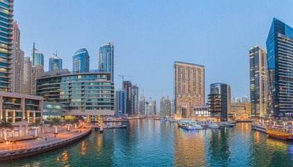Fototapeta na wymiar Panorama of Dubai Marina, UAE