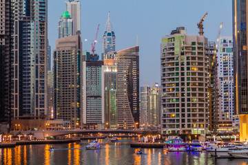 Fototapeta premium High rise buildings in Dubai Marina, UAE