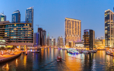 Fototapeta na wymiar High rise buildings in Dubai Marina, UAE