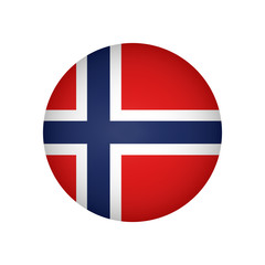Flag of Norway. Brush painted Flag of Norway. Hand drawn style illustration with a grunge effect and watercolor. Flag of Norway with grunge texture. Vector illustration