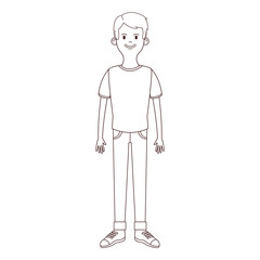 young man body cartoon