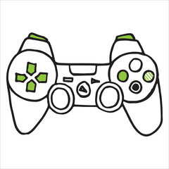 Doodle  illustration of Game controller vector icon