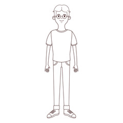 young man body cartoon
