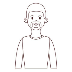 young man upperbody cartoon