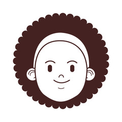 young woman face cartoon
