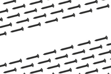 black screws on a white