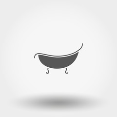 Baby bath. Icon. Vector illustration. Silhouette. Flat design