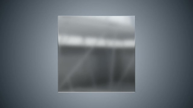 3d steel box turn on 90 degrees. Transportation concept. 3D render HD footage for your design.