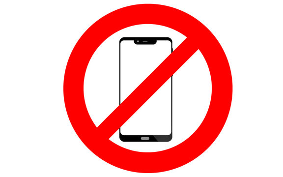 Do not use mobile phone sign