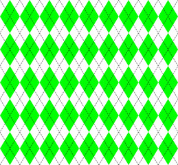 Argyle plaid in UFO green colors