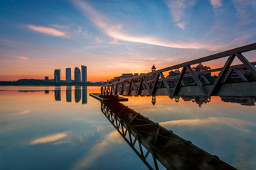 Pullman Putrajaya Lake in Sunrise / Sunset with Calmness